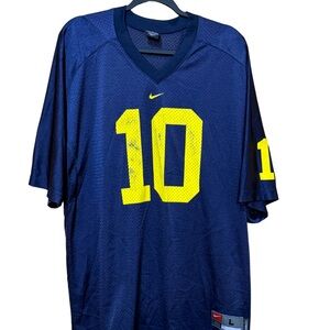 Vintage Nike Michigan Wolverines #10 Jersey Tom Brady Era Men’s L‎ (Korea